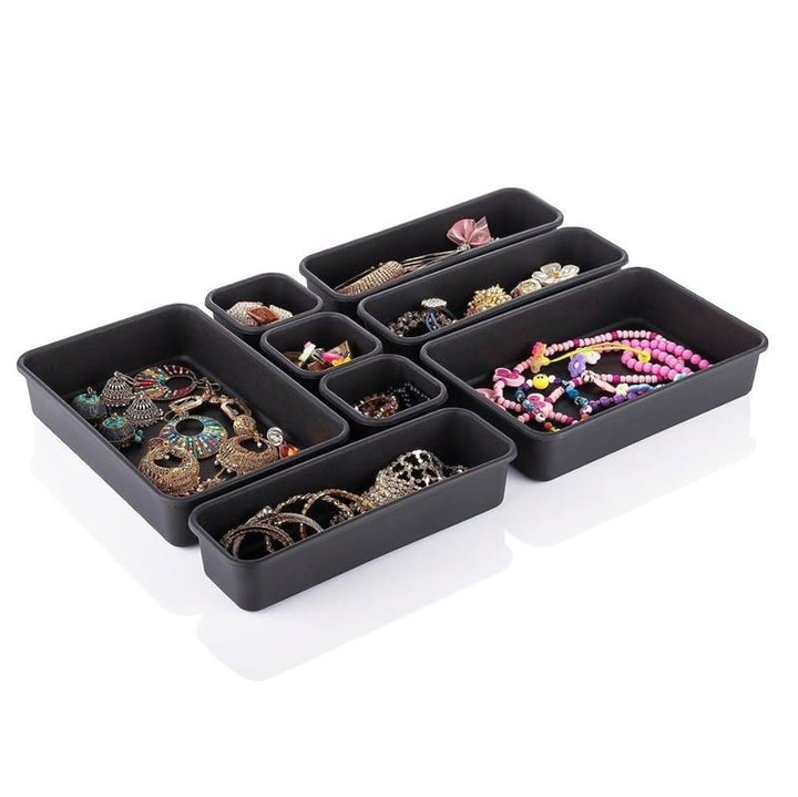 UNIQ Multi Drawer Organiser Set with 8 Boxes - Grey - | Fashiongirl