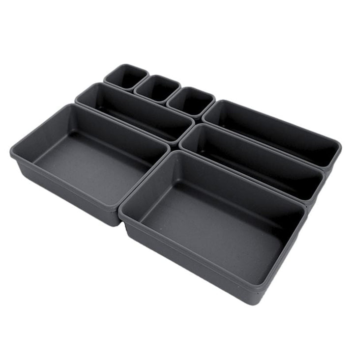 UNIQ Multi Drawer Organiser Set with 8 Boxes - Grey - | Fashiongirl