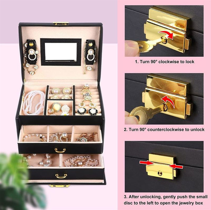 UNIQ Nellia Jewellery Box - Black - Jewelry Box
