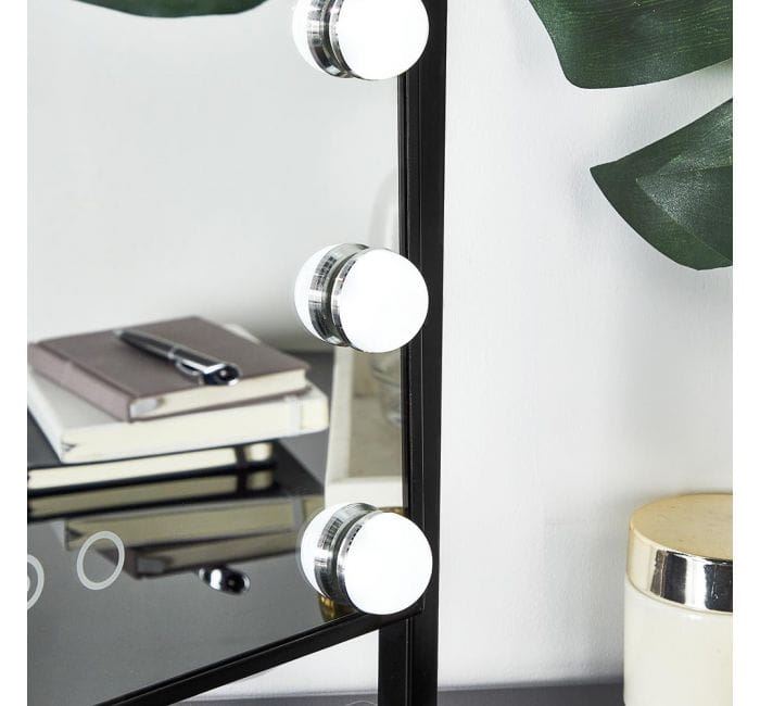 UNIQ New York Mega - Makeup mirror 12 bulbs - Black - | Fashiongirl