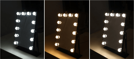 UNIQ New York Mega - Makeup mirror 12 bulbs - Black - | Fashiongirl