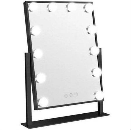 UNIQ New York Mega - Makeup mirror 12 bulbs - Black - | Fashiongirl