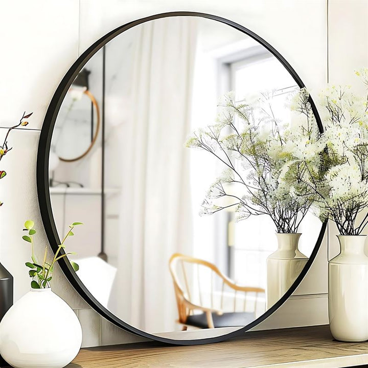 UNIQ Oslo Round Mirror - Ø50 cm Black - | Fashiongirl