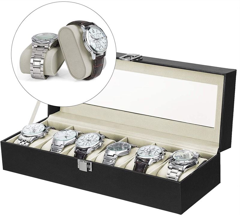 UNIQ Watch box / Leather watch box for 6 watches - unisex - | Fashiongirl