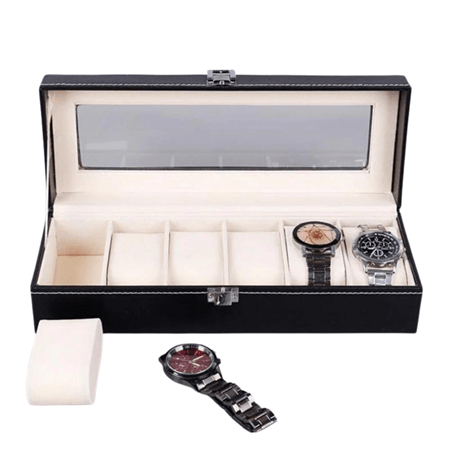 UNIQ Watch box / Leather watch box for 6 watches - unisex - | Fashiongirl