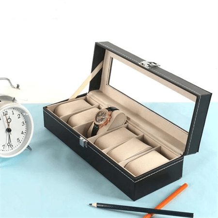 UNIQ Watch box / Leather watch box for 6 watches - unisex - | Fashiongirl