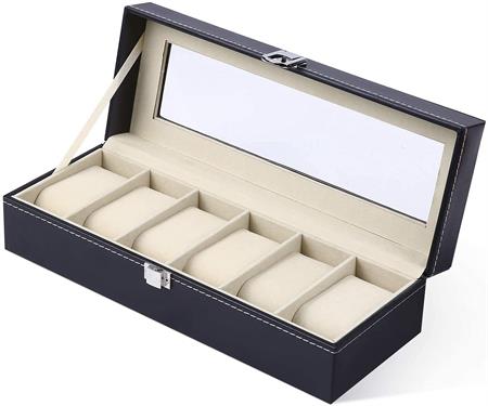 UNIQ Watch box / Leather watch box for 6 watches - unisex - | Fashiongirl