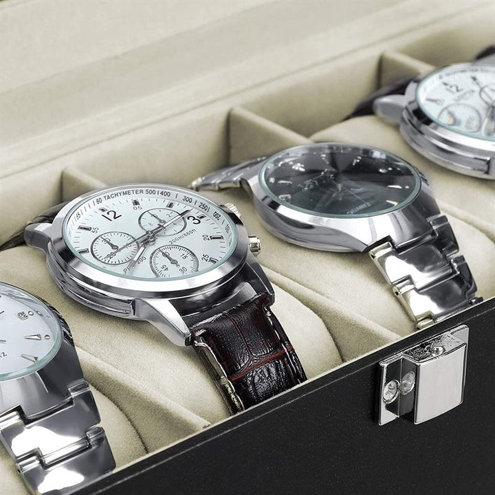UNIQ Watch box / Leather watch box for 6 watches - unisex - | Fashiongirl