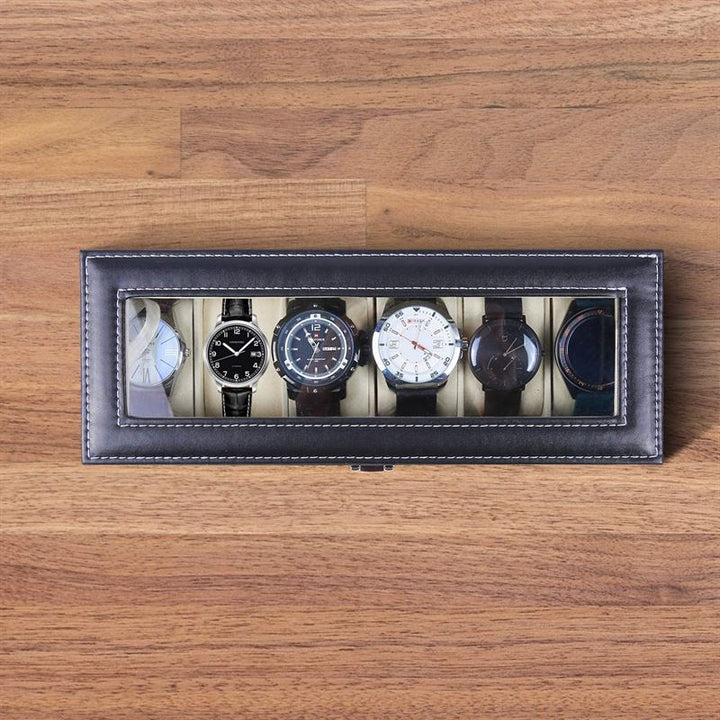 UNIQ Watch box / Leather watch box for 6 watches - unisex - | Fashiongirl