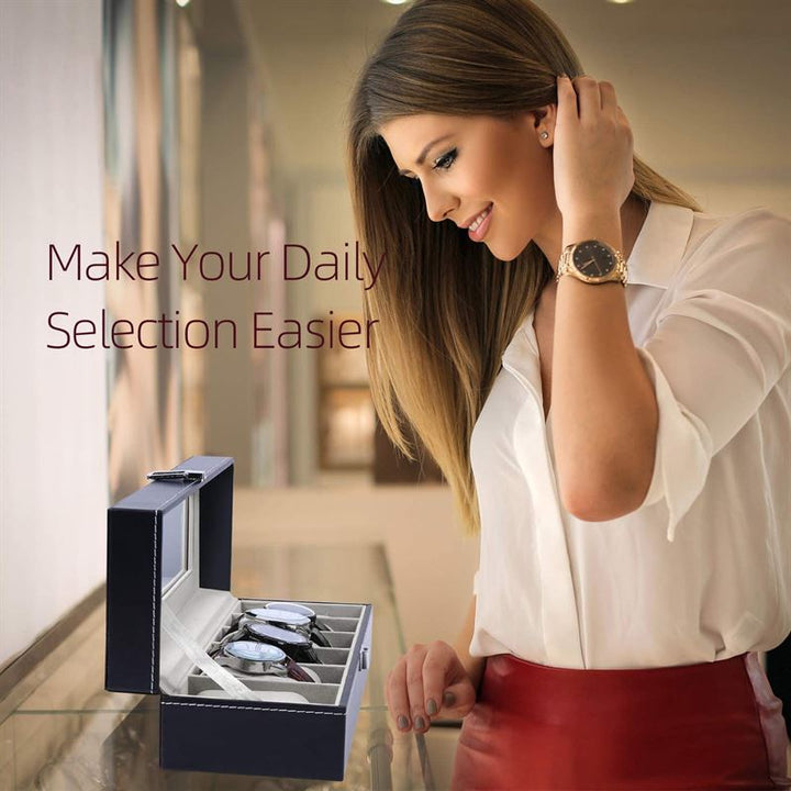 UNIQ Watch box / Leather watch box for 6 watches - unisex - | Fashiongirl