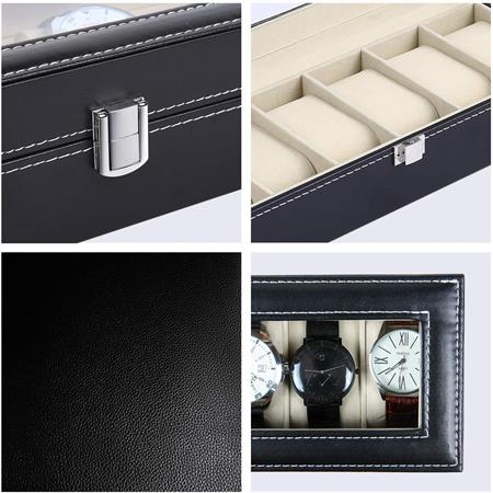 UNIQ Watch box / Leather watch box for 6 watches - unisex - | Fashiongirl