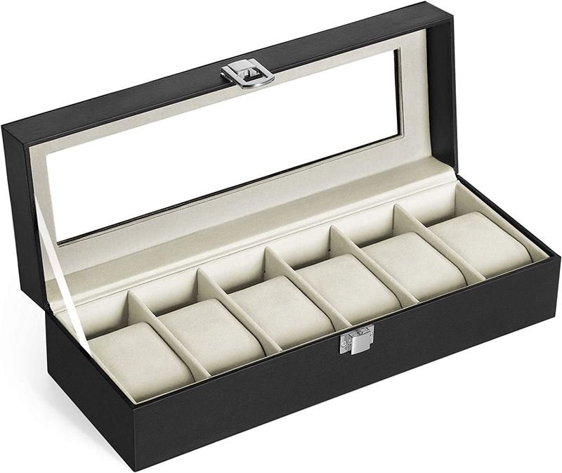 UNIQ Watch box / Leather watch box for 6 watches - unisex - | Fashiongirl