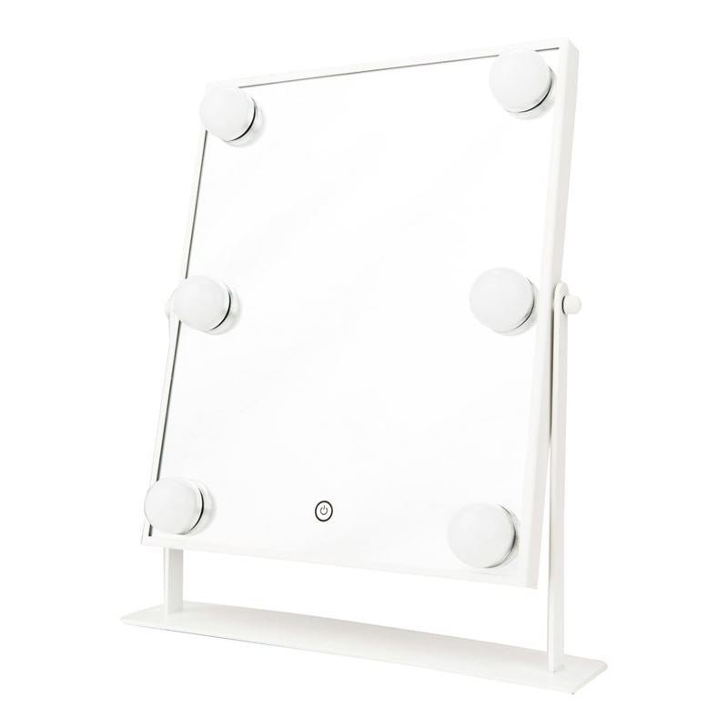 UNIQ XL Hollywood make - up mirror with 6 LED bulbs and touch function - White - | Fashiongirl