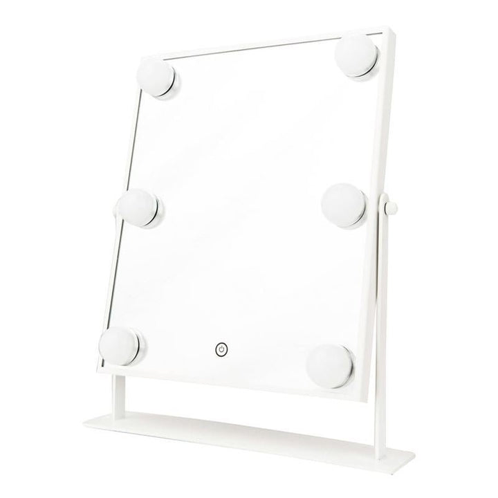 UNIQ XL Hollywood make - up mirror with 6 LED bulbs and touch function - White - | Fashiongirl