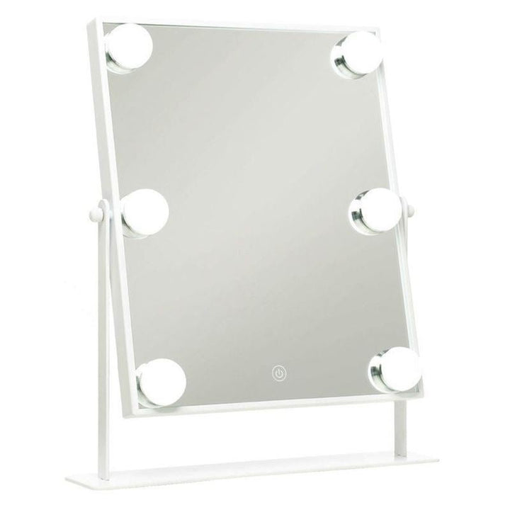 UNIQ XL Hollywood make - up mirror with 6 LED bulbs and touch function - White - | Fashiongirl