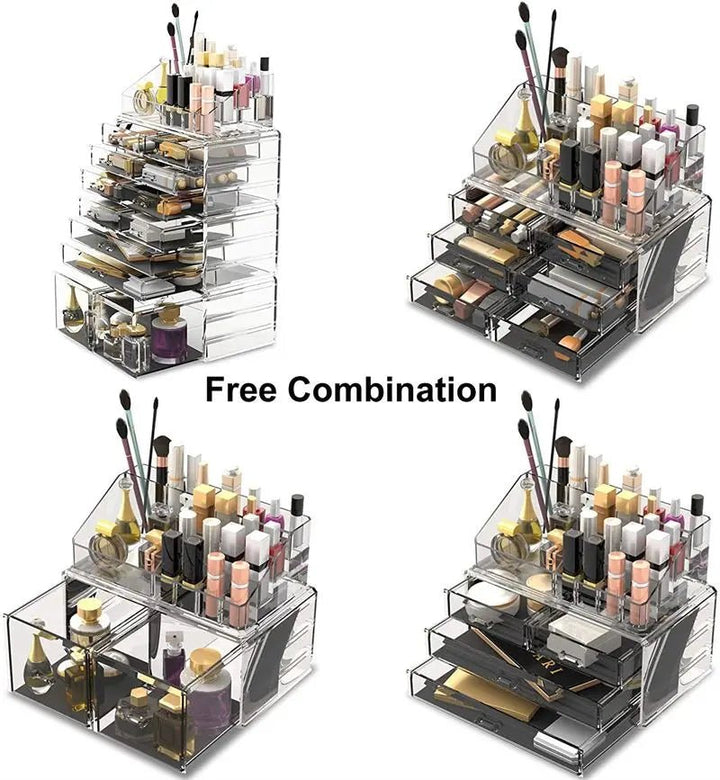 UNIQ XXL Organiser with 12 drawers and 16 compartments - Transparent - Organiser