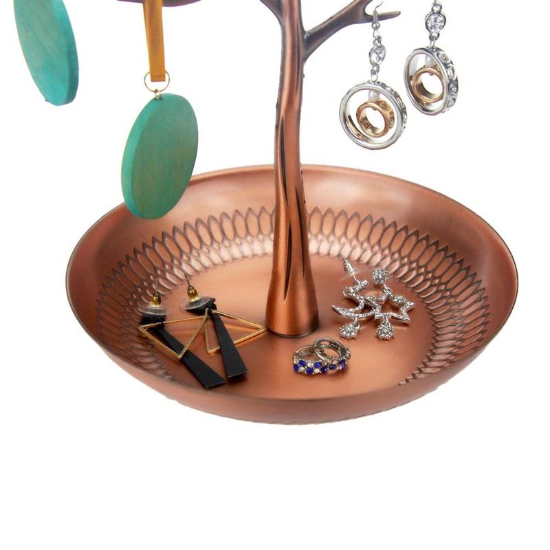 Vintage jewellery tree with 3 birds (bronze) - | Fashiongirl