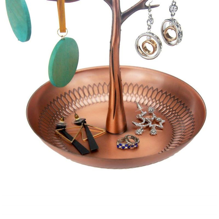 Vintage jewellery tree with 3 birds (bronze) - | Fashiongirl