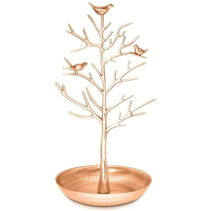 Vintage jewellery tree with 3 birds (bronze) - | Fashiongirl