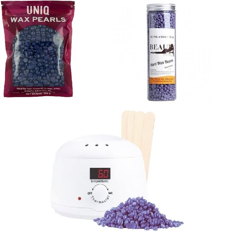 Wax Pearls Lavender 500 Gram mega pack hair removal - Complete set from UNIQ - | Fashiongirl