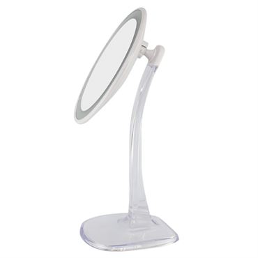 Halo Rechargeable LED Makeup Mirror with 10x Magnification - White