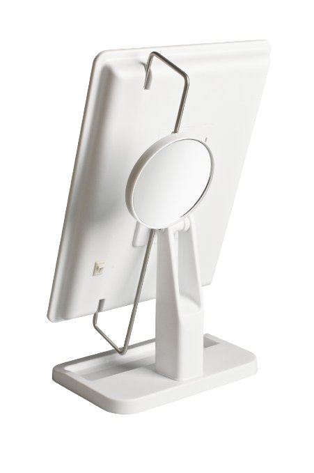 UNIQ Hollywood Makeup Mirror with LED Light and 10x Magnifying Mirror - White