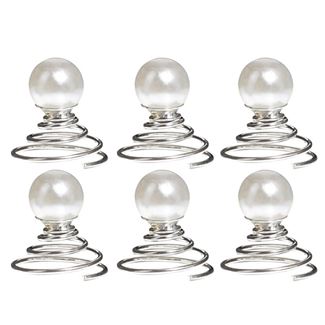 Hair spirals with pearls - 12 pcs