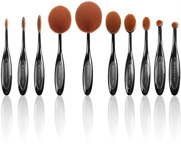 Technique PRO Oval Brushes for Makeup - 10 sets