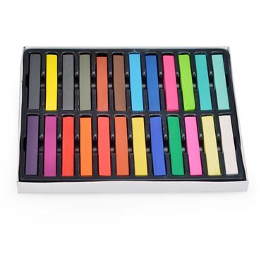  Hair Chalk Package with 24 Hair Chalks / Color Chalks for Hair
