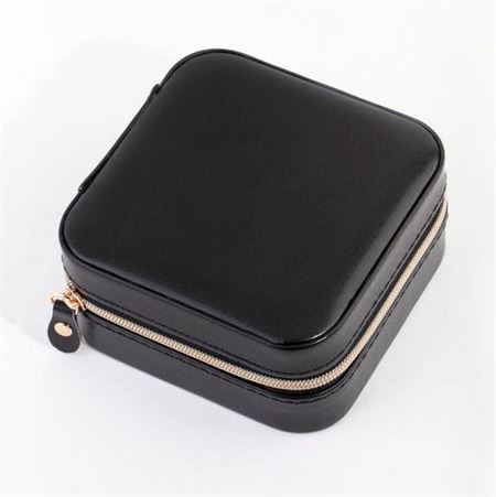 UNIQ Jewelry Box for Earrings in Faux Leather - Black Square - Black
