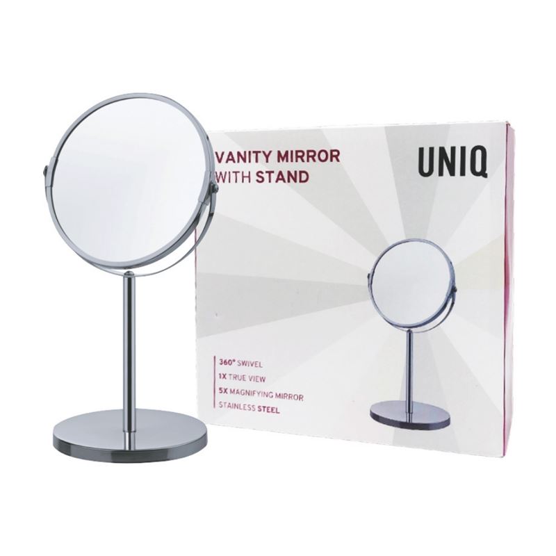  UNIQ Makeup Mirror with Stand - Silver