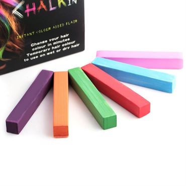 Hair Chalk Package with 6 Hair Chalks / Color Chalks for Hair
