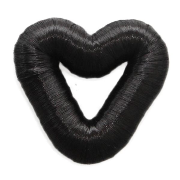 8 cm Heart Hair Donut w/ synthetic hair - more colors