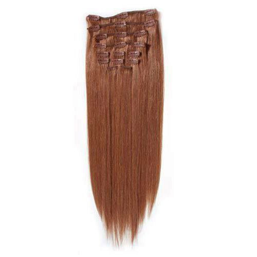 Clip on Hairextensions 33# Red 65cm.