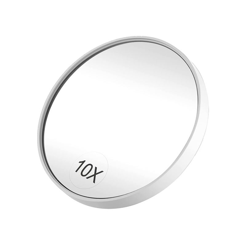  UNIQ Makeup Mirror 10x Magnification with Suction Cup - White