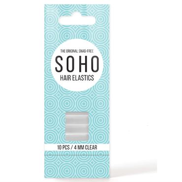 SOHO Snag-Free Hair Ties, Transparent - 10 pcs