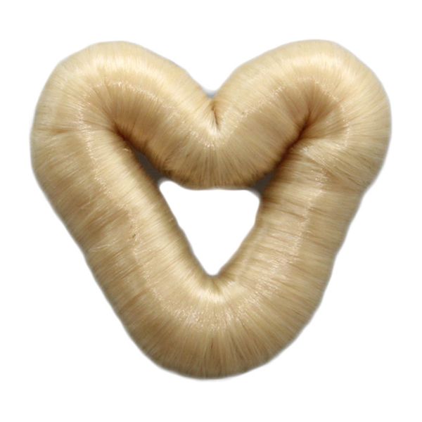8 cm Heart Hair Donut w/ synthetic hair - more colors