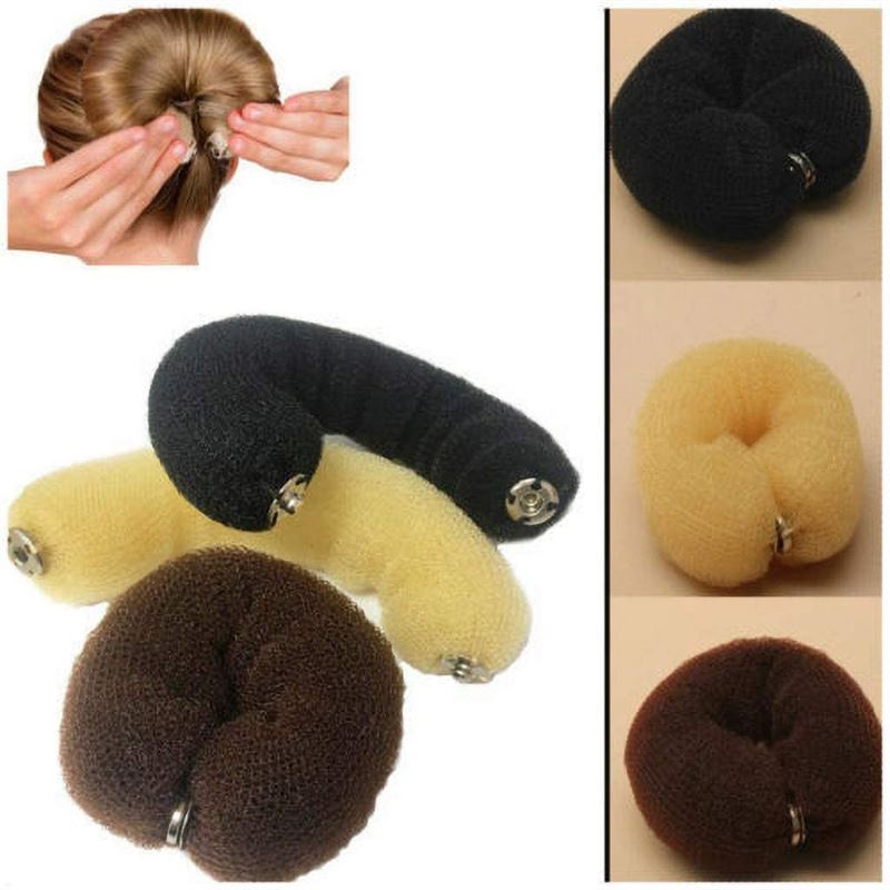 Hair Sausage Donut - Blonde, Brown, Black - 15 cm