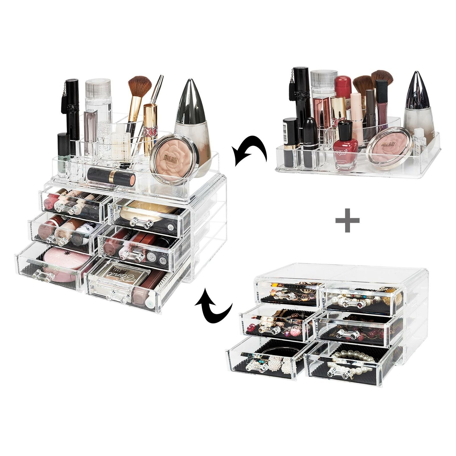 UNIQ Makeup Organizer with 6 Drawers - Transparent - SF-1158 (U340)