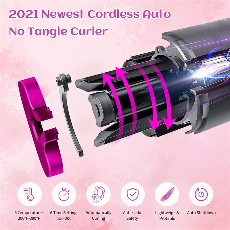 Wireless Hair Curler - Cordless Automatic Hair Curler