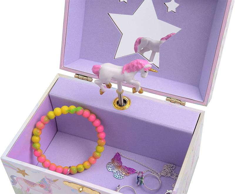 UNIQ Children's Jewellery Box with Music Ballerina (Unicorn) - Mint Green