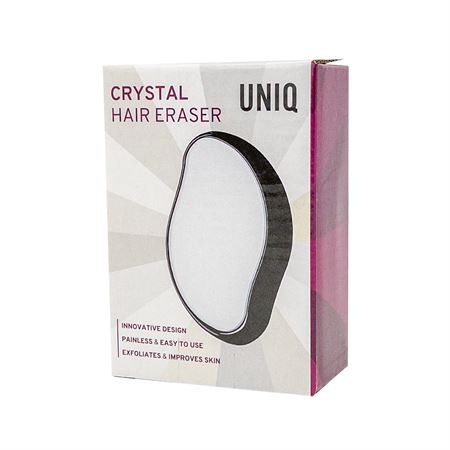 UNIQ Crystal Hair Eraser - Epilator with Crystal for Pain-Free Hair Removal - Black