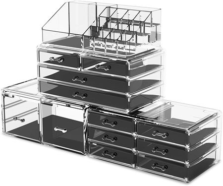 UNIQ XXL Organizer with 12 Drawers and 16 Compartments - Transparent